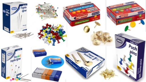 Bursa Kırtasiye Raptiye Çeşitleri, İğne Çeşitleri, Harita Çivisi Çeşitleri