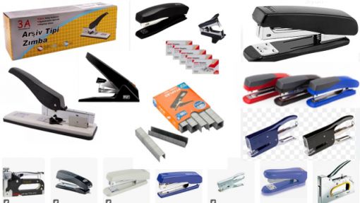 Bursa Kırtasiye Zımba Makinesi Çeşitleri, Zımba Makinesi, Ofis Tipi Zımba Makinesi, Büyük Zımba Makinesi, Küçük Zımba Makinesi, Arşiv Tipi Zımba Makinesi, Zımba Teli Çeşitleri, Büyük Zımba Teli, Küçük Zımba Teli, Zımba Teli Sökücü Çeşitleri, Sökücü, Tel Sökücü, Öğrenci Tipi Zımba Makinası