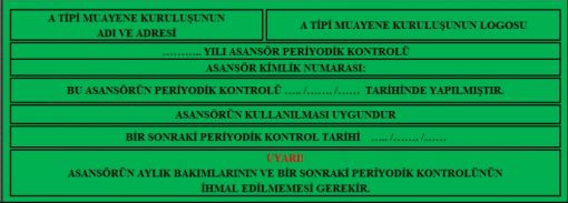 Asansör Yeşil Etiket