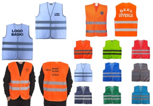 İkaz Yeleği Çeşitleri, Kurumsal İkaz Yelekleri, Baskılı Reflektörlü İkaz Yeleği,